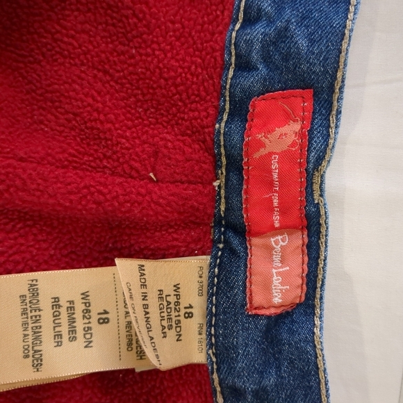 Berne Ladies fleece lined regular jeans, cut 37003 , size 18 - Picture 8 of 11